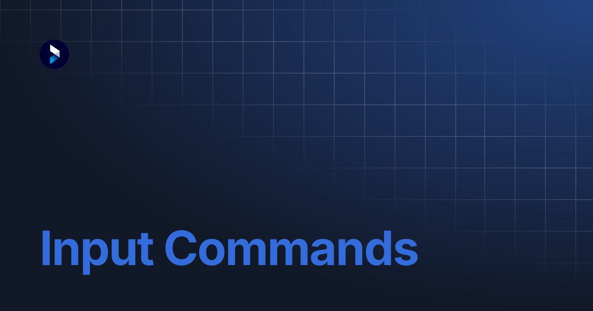Input Commands | NewBlue Developer Site