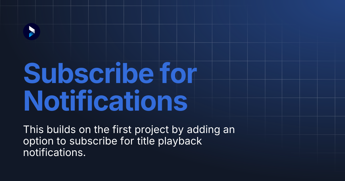 Subscribe for Notifications | NewBlue Developer Site